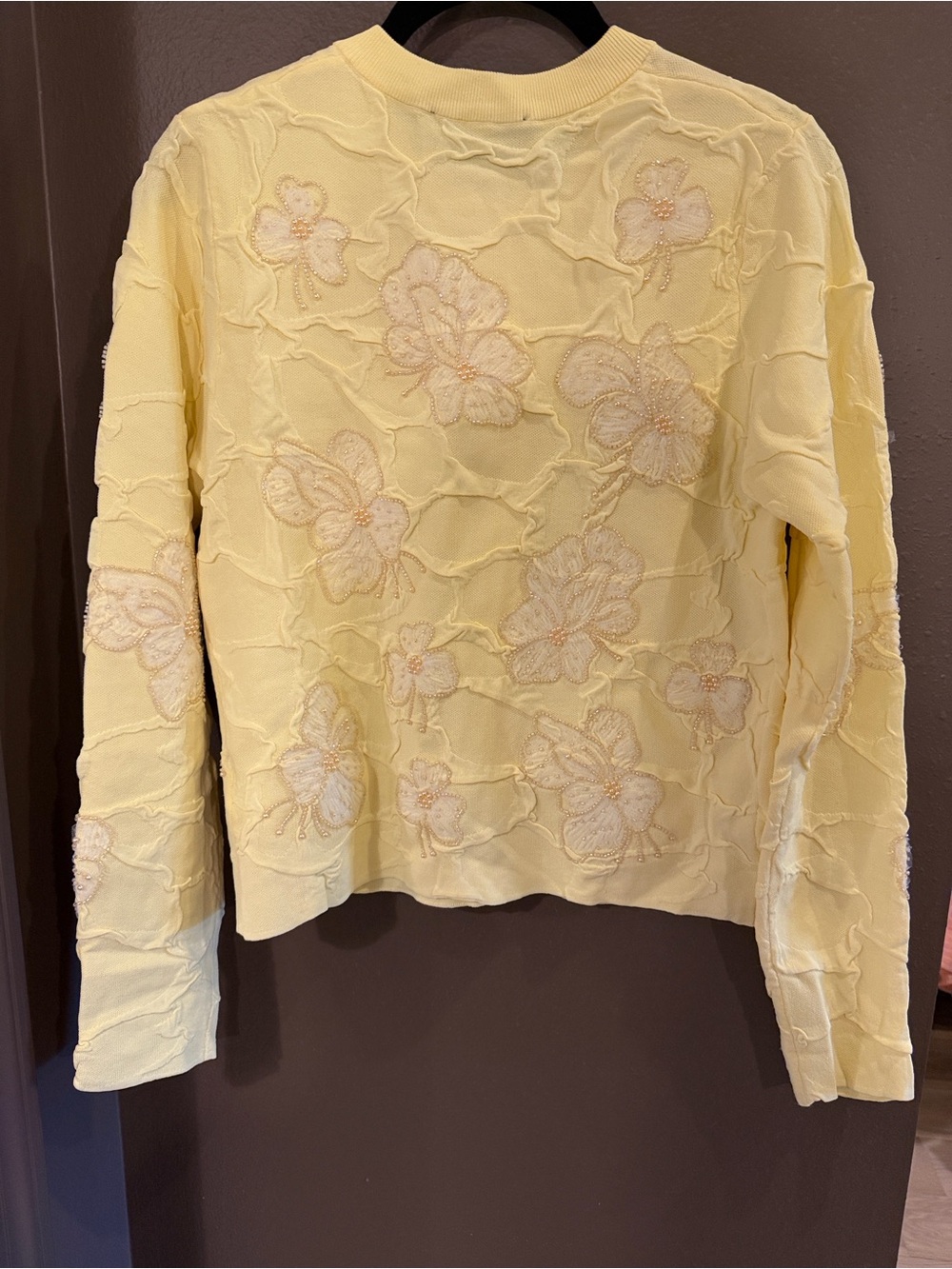 Zara Beaded Textured Knit Cardigan - Picture 5 of 9